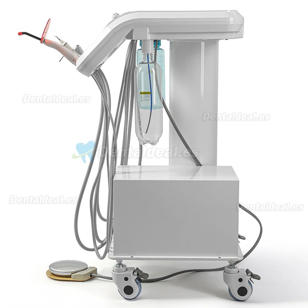 B033 Unidad Dental Port&aacute;til con Carro M&oacute;vil con Compresor, Scaler y L&aacute;mpara de Fotopolimerizaci&oacute;n